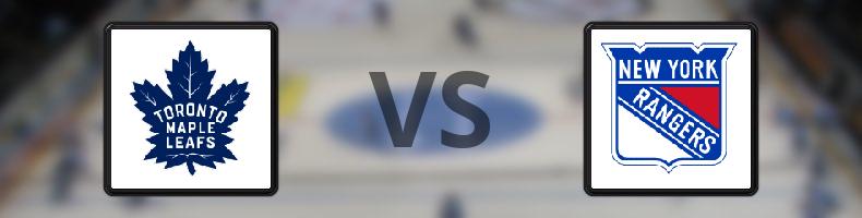 Toronto Maple Leafs - New York Rangers odds, speltips, resultat i NHL