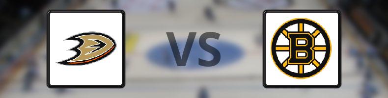 Anaheim Ducks - Boston Bruins odds, speltips, resultat i NHL