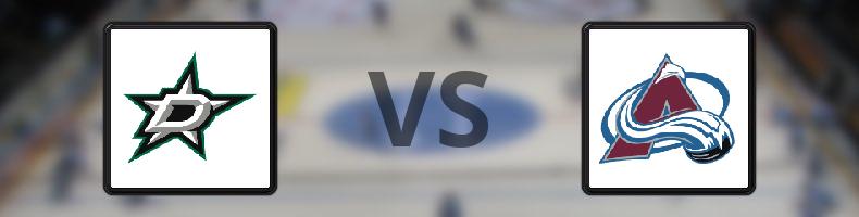 Dallas Stars - Colorado Avalanche odds, speltips, resultat i NHL