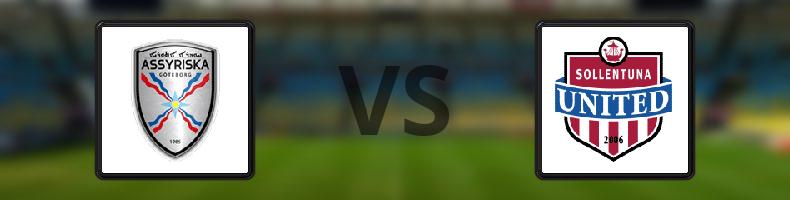 Assyriska - Sollentuna FK odds, speltips, resultat i Division 1