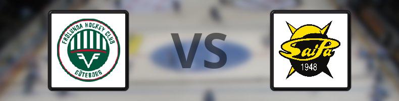 Frölunda - SaiPa odds, speltips, resultat i CHL