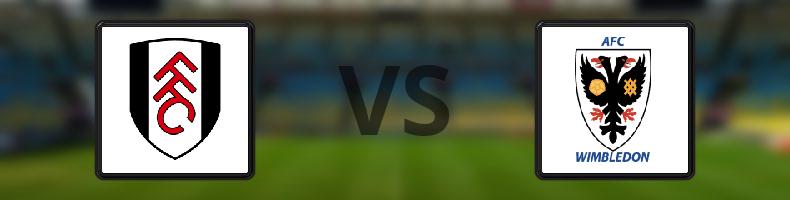 Fulham - AFC Wimbledon odds, speltips, resultat i Engelska Ligacupen