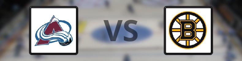 Colorado Avalanche - Boston Bruins odds, speltips, resultat i NHL
