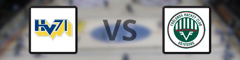 HV71 - Frölunda HC odds, speltips, resultat i SDHL