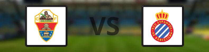 Elche - Espanyol odds, speltips, resultat i La Liga
