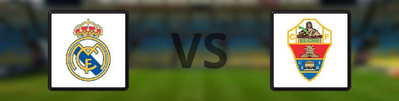 Real Madrid - Elche odds, speltips, resultat i La Liga