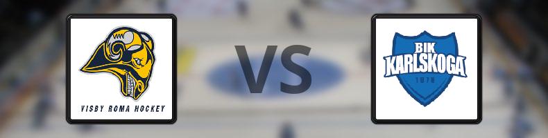 Visby/Roma HK - BIK Karlskoga odds, speltips, resultat i HockeyAllsvenskan