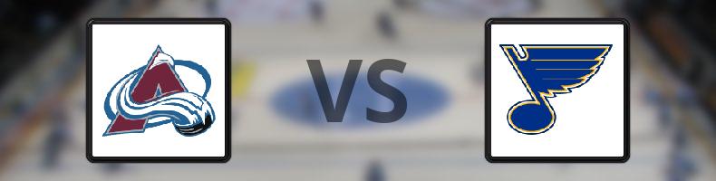 Colorado Avalanche - St Louis Blues odds, speltips, resultat i NHL