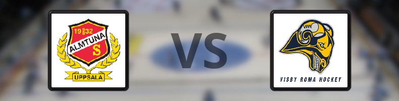 Almtuna - Visby/Roma HK odds, speltips, resultat i HockeyAllsvenskan