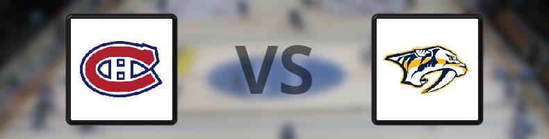 Montreal Canadiens - Nashville Predators odds, speltips, resultat i NHL