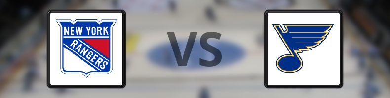 New York Rangers - St Louis Blues odds, speltips, resultat i NHL