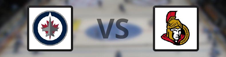 Winnipeg Jets - Ottawa Senators odds, speltips, resultat i NHL