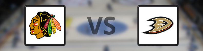 Chicago Blackhawks - Anaheim Ducks odds, speltips, resultat i NHL