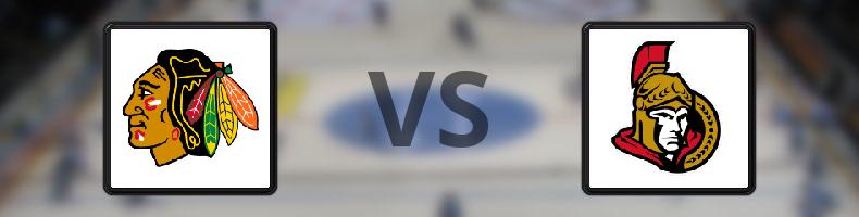 Chicago Blackhawks - Ottawa Senators odds, speltips, resultat i NHL