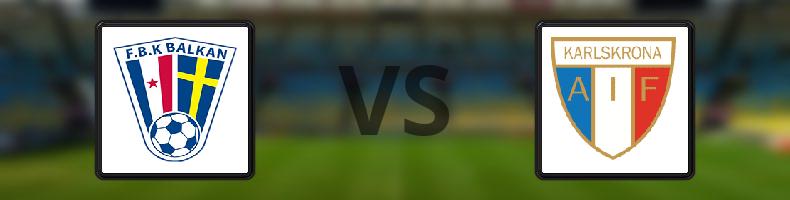 FBK Balkan - FK Karlskrona odds, speltips, resultat i Division 2