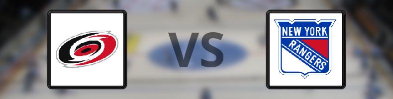 Carolina Hurricanes - New York Rangers odds, speltips, resultat i NHL