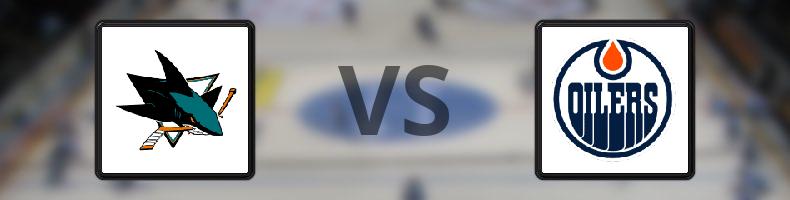 San José Sharks - Edmonton Oilers odds, speltips, resultat i NHL