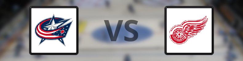 Columbus Blue Jackets - Detroit Red Wings odds, speltips, resultat i NHL