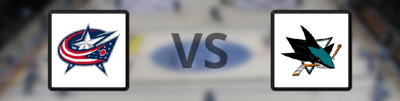 Columbus Blue Jackets - San José Sharks odds, speltips, resultat i NHL