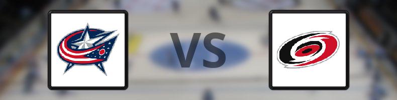Columbus Blue Jackets - Carolina Hurricanes odds, speltips, resultat i NHL