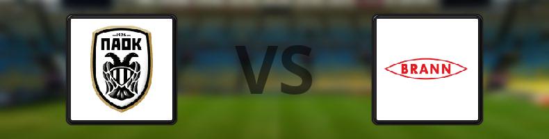Paok - Brann odds, speltips, resultat i Conference League