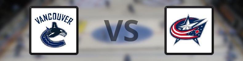 Vancouver Canucks - Columbus Blue Jackets odds, speltips, resultat i NHL