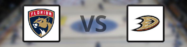 Florida Panthers - Anaheim Ducks odds, speltips, resultat i NHL