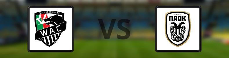 Wolfsberger - Paok odds, speltips, resultat i Europa League