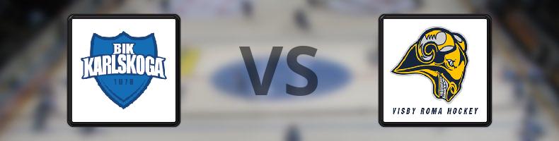 BIK Karlskoga - Visby/Roma HK odds, speltips, resultat i HockeyAllsvenskan