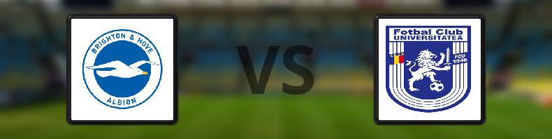 Brighton - Universitatea Craiova odds, speltips, resultat i Conference League