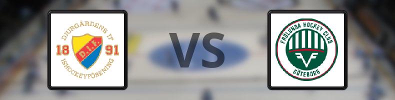 Djurgården - Frölunda odds, speltips, resultat i SHL