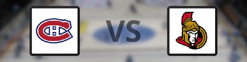 Montreal Canadiens - Ottawa Senators odds, speltips, resultat i NHL