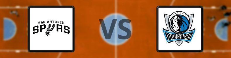 San Antonio Spurs - Dallas Mavericks odds, speltips, resultat i NBA