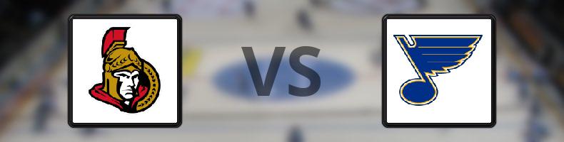 Ottawa Senators - St Louis Blues odds, speltips, resultat i NHL