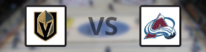 Vegas Golden Knights - Colorado Avalanche odds, speltips, resultat i NHL
