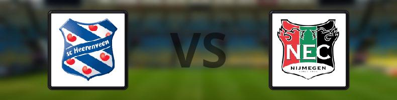 Heerenveen - NEC Nijmegen odds, speltips, resultat i Eredivisie