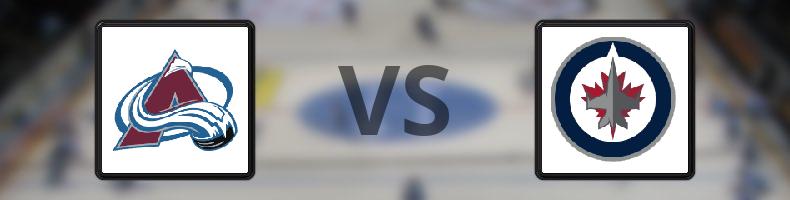 Colorado Avalanche - Winnipeg Jets odds, speltips, resultat i NHL