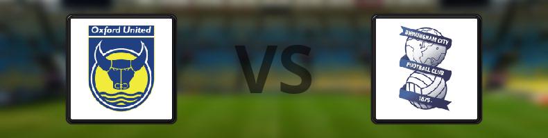 Oxford Utd - Birmingham odds, speltips, resultat i EFL Championship