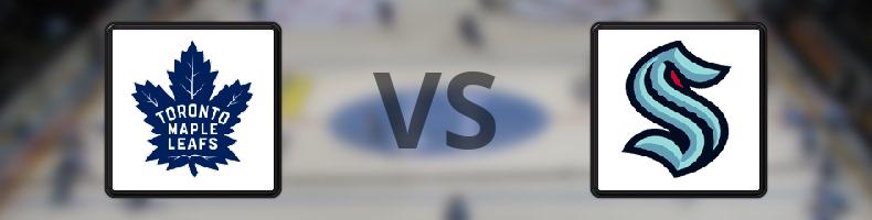 Toronto Maple Leafs - Seattle Kraken odds, speltips, resultat i NHL