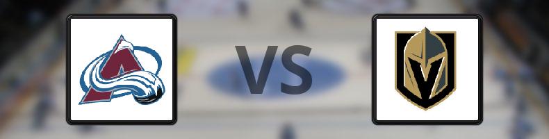 Colorado Avalanche - Vegas Golden Knights odds, speltips, resultat i NHL