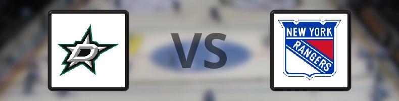 Dallas Stars - New York Rangers odds, speltips, resultat i NHL