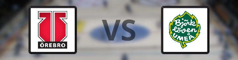 Örebro - Björklöven odds, speltips, resultat i SHL