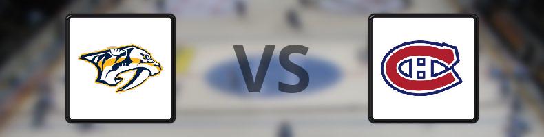 Nashville Predators - Montreal Canadiens odds, speltips, resultat i NHL