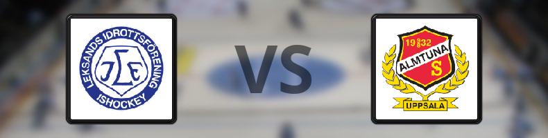 Leksand - Almtuna odds, speltips, resultat i HockeyAllsvenskan