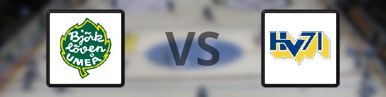 Björklöven - HV71 odds, speltips, resultat i SHL