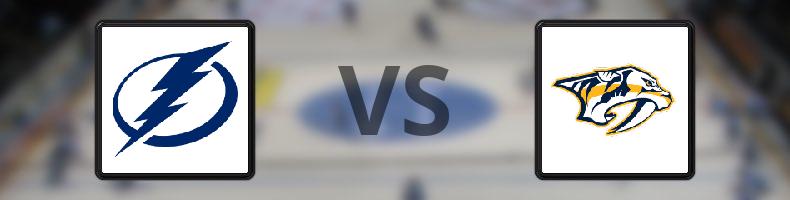 Tampa Bay Lightning - Nashville Predators odds, speltips, resultat i NHL