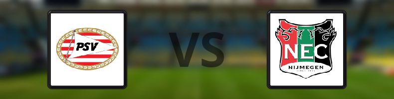 PSV Eindhoven - NEC Nijmegen odds, speltips, resultat i Eredivisie