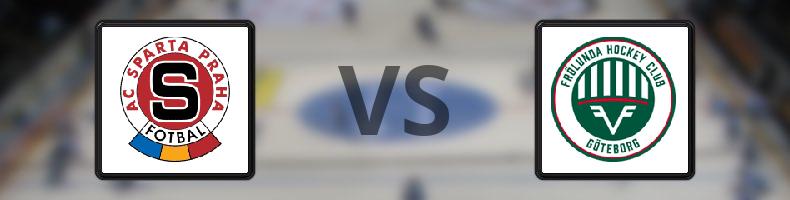 Sparta Prag - Frölunda odds, speltips, resultat i CHL