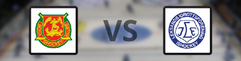 Mora - Leksand odds, speltips, resultat i HockeyAllsvenskan