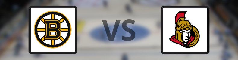 Boston Bruins - Ottawa Senators odds, speltips, resultat i NHL